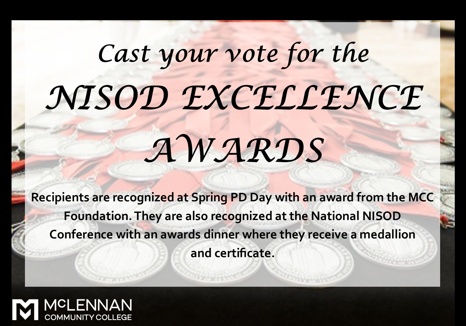 Annual NISOD Excellence Award